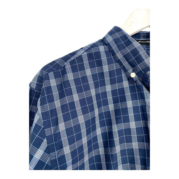 NEW $58 Denim & Flower Mens Cotton Long Sleeve Button Slim Fit Shirt Navy Size M - Picture 4 of 10